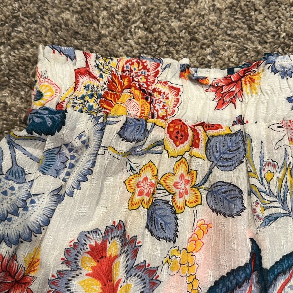 Cynthia Rowley Ruffled Pull On Skirt Size Large 100% Rayon - Picture 3 of 11